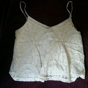 American Eagle lace crop top tank size M